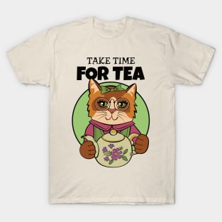 Take Time for Tea Cat T-Shirt